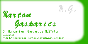 marton gasparics business card